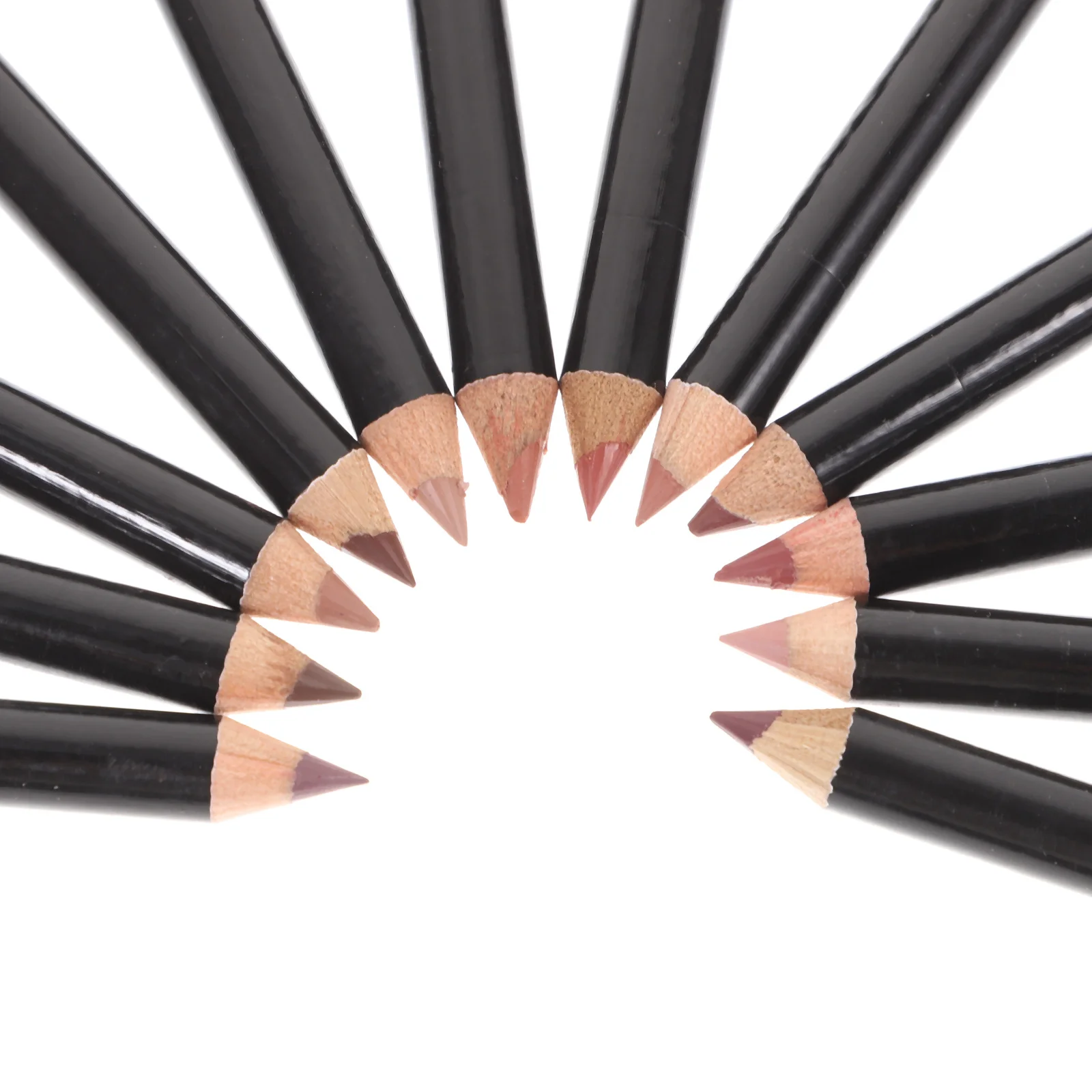 ดินสอเขียนขอบปากกันน้ำ 12 ชิ้น 12 สี ดินสอเขียนริมฝีปากติดทนนาน ไม่เลอะเทอะ สำหรับผู้หญิง เครื่องสำอางพกพา