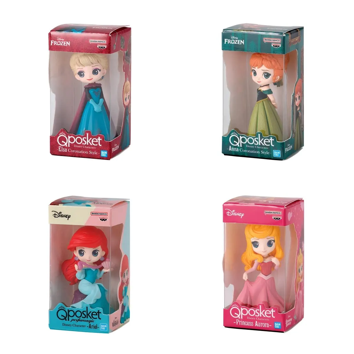Bandai Qposket Princess Collectible Figurine Elsa Anna Ariel