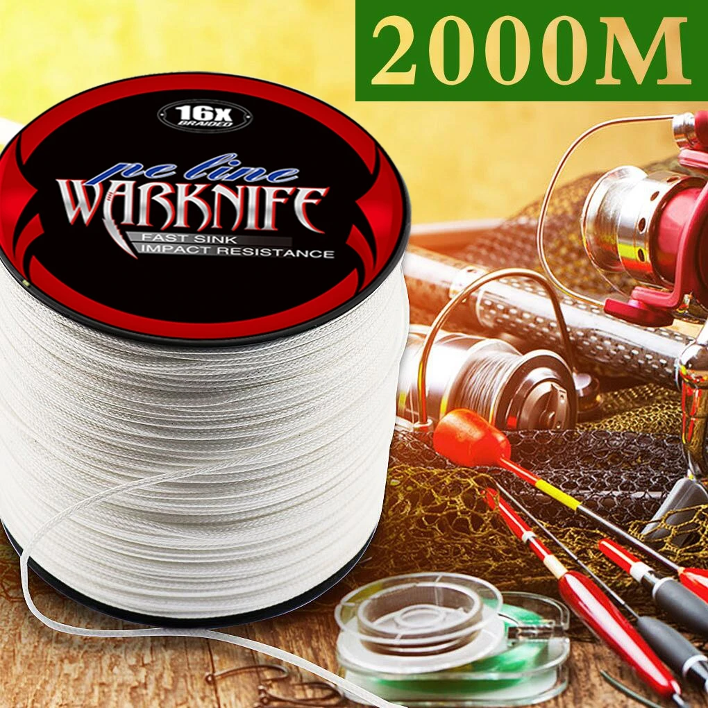 

Warknife 16Strands Hollow Core PE Braid 2000M Braided Fishing Line MultiColor Super Strong Japan Multifilament Fishing Line Wire