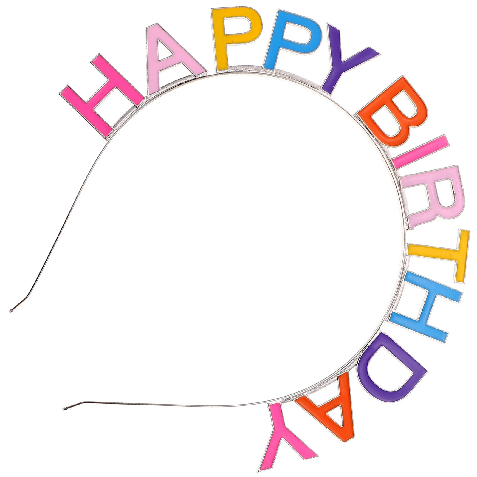 

Happy Birthday Hairband Decorative Letter Design Metal Headband Adornment Kids Party Supply Delicate Birthday Party Headdress