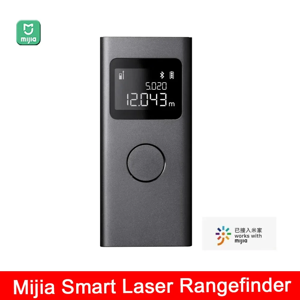 

Mijia Smart Laser Range Finder Tape Measure Works with Mi Home APP Laser Rangefinder Real Time Distance Meter LCD Display