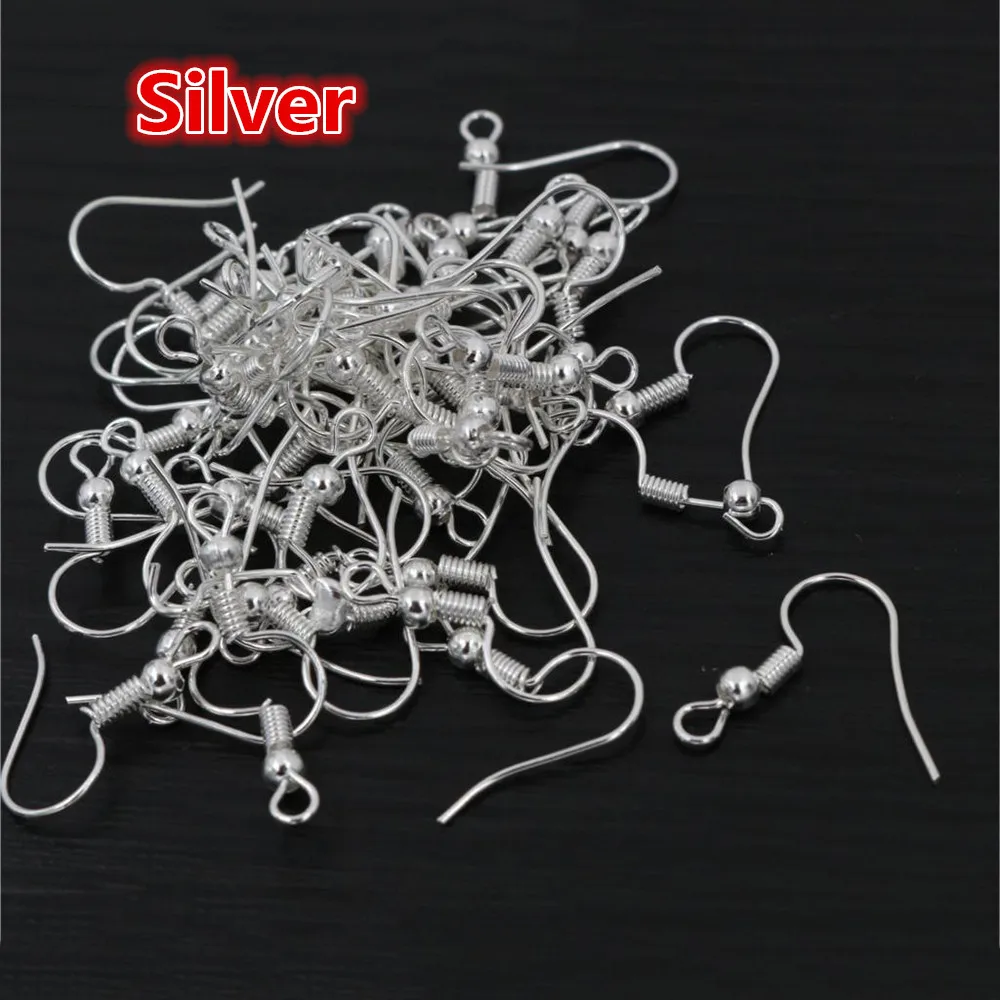 100pcs/lot 20x17mm DIY Earring Findings Earrings Clasps Hooks Fittings DIY Jewelry Making Accessories Iron Hook Earwire Jewelry