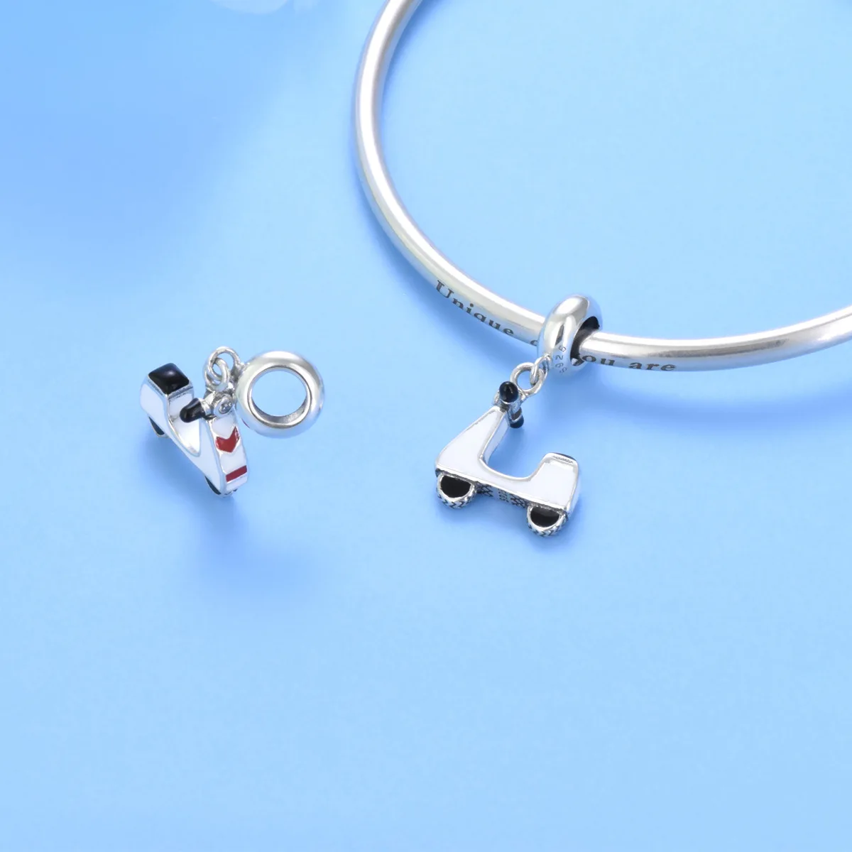 ANQDIY Original 925 Sterling Silber Charms HotAir Britischen Bus Koffer Paris Perlen Fit Marke Armbänder frauen DIY Schmuck