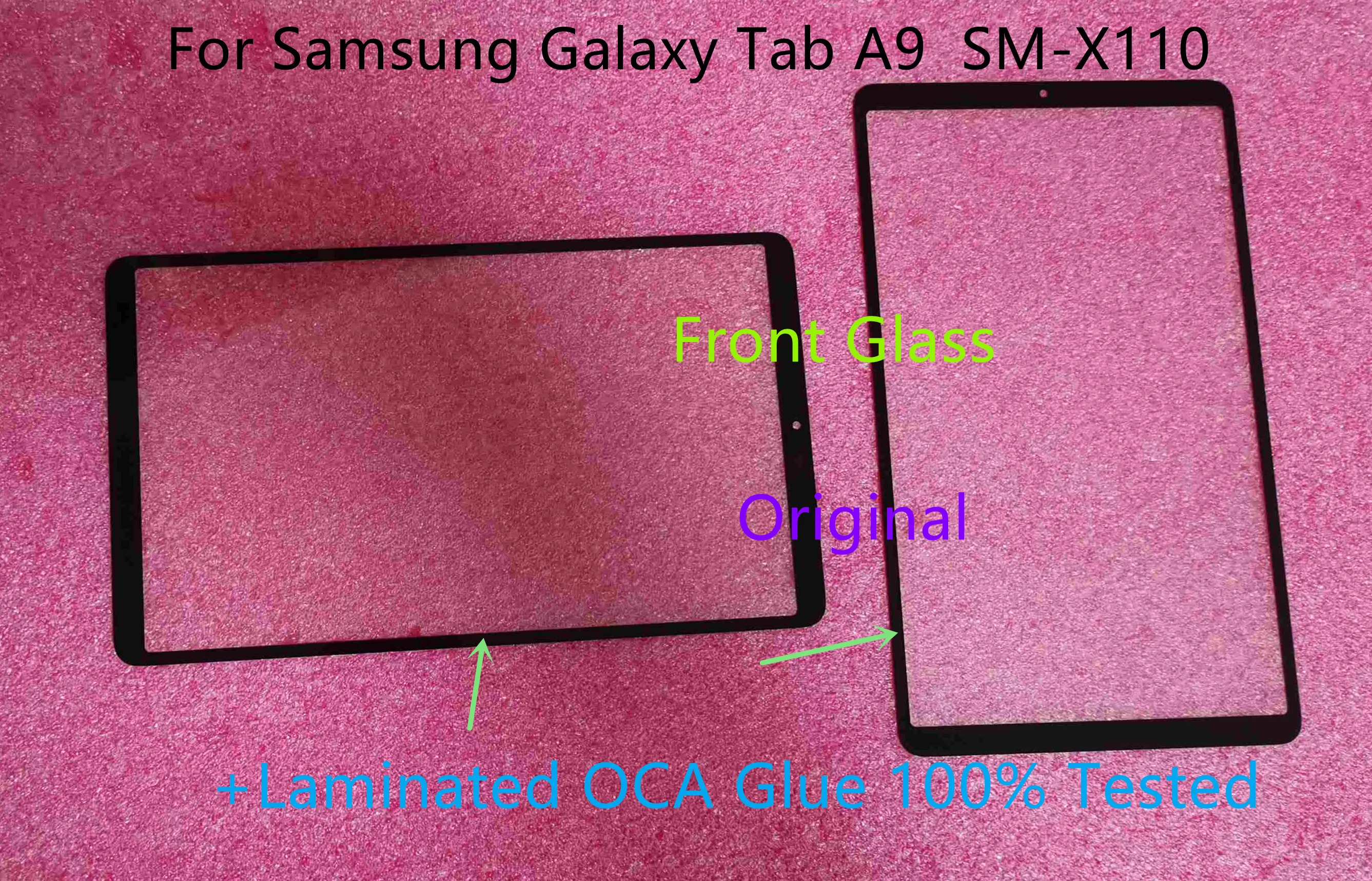 

Новинка для Samsung Galaxy Tab A9 SM-X115 SM-X110, передняя стеклянная линза с сенсорным экраном и ламинированным клеем OCA