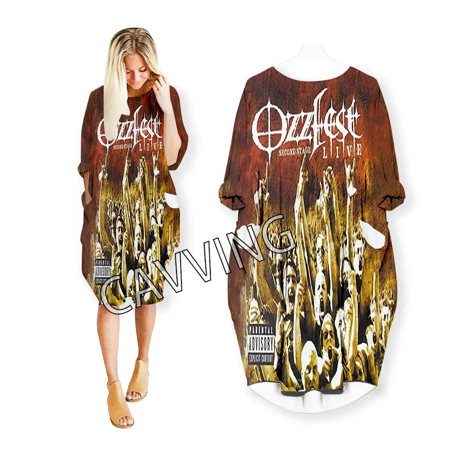 CAVVING 3D Print  Ozzfest Rock   Fashion Funny Shirt Suit Harajuku Top Women Clothes Women's Skirt Long-sleeved  Dresses