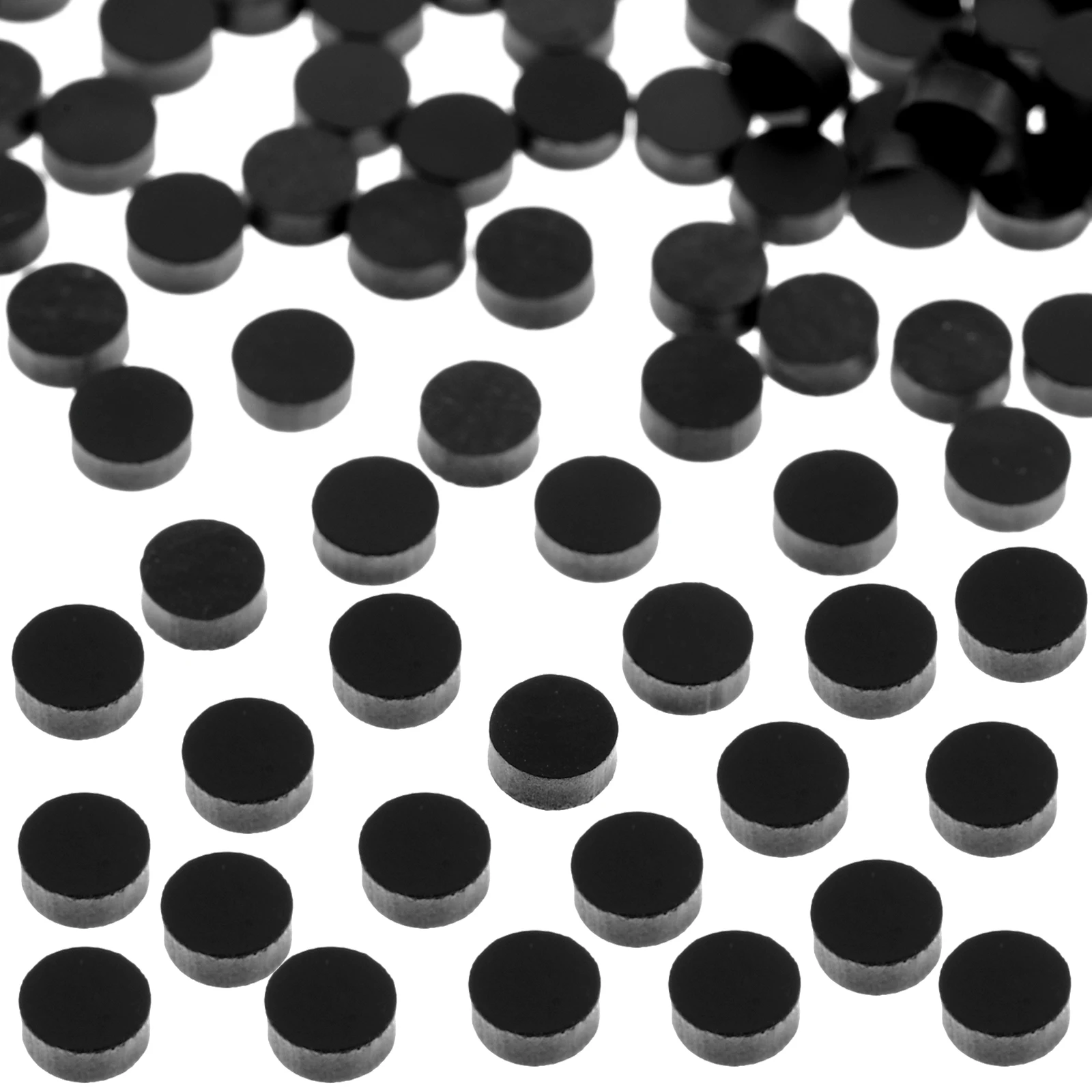 

100 Pcs Finger Board Guitar Fretboard Stickers Chart Replace Dot Position Markers Black Side Dots Inlay