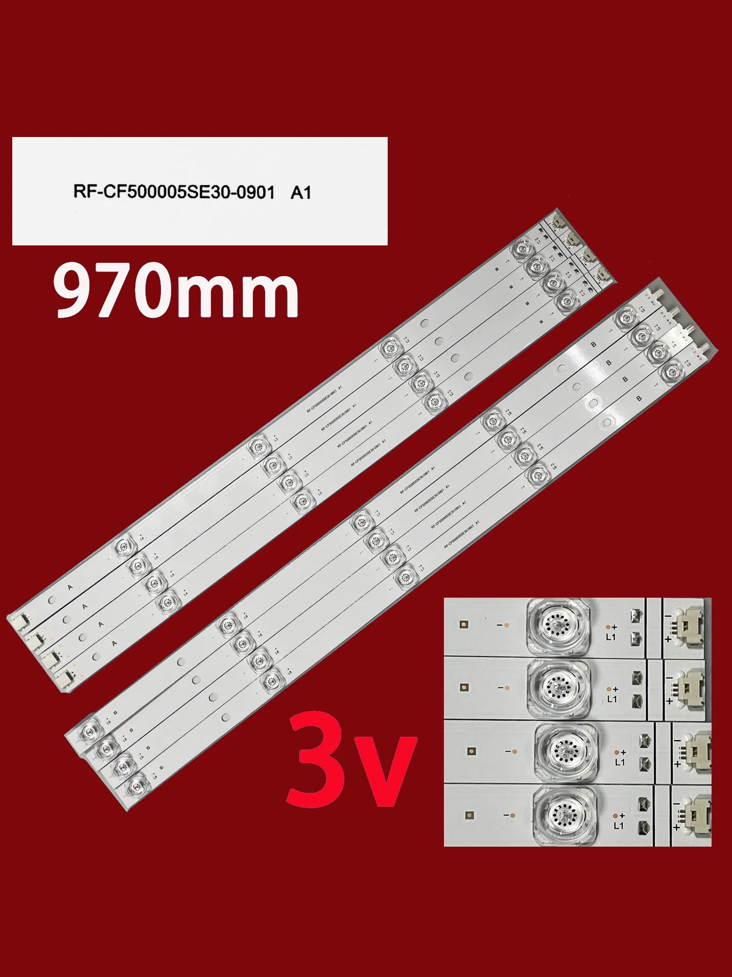 LED Backlight Strip For RF-CF500005SE30-0901 A1 TH-50HX700B JVC LT-50VA8035 50UK4B63DB 50UL4B63DG TX-50HX600EZ UNA50GV210I