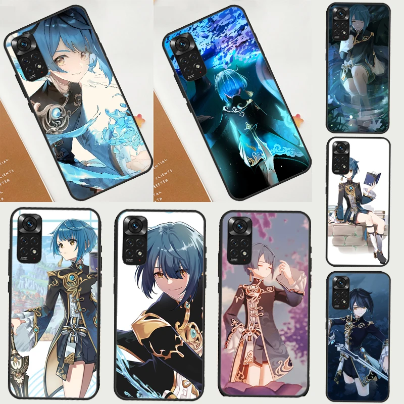 Genshin Impact Xingqiu Phone Case For Xiaomi Redmi Note 12 8 9 10 11 Pro 8T 9S 10S 11S 12S 10A 9C 10C 12C Cover