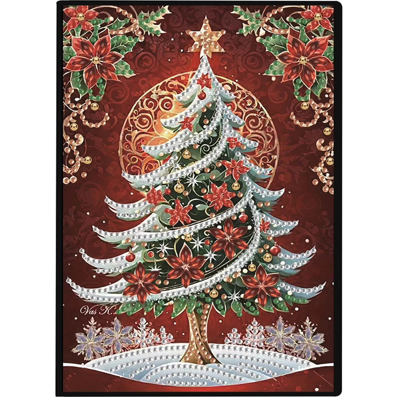 

Рождественская елка, ежедневник специальной формы с алмазной живописью для взрослых