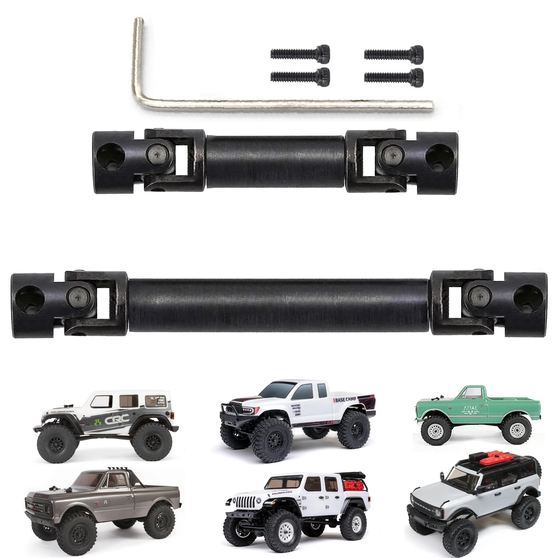 RC-Mittelantriebswellen, Stahlantriebswellen für SCX24 Upgrades AXI00001 C10 AXI00002 JLU AXI00006 RC Crawler Car im Maßstab 1:24