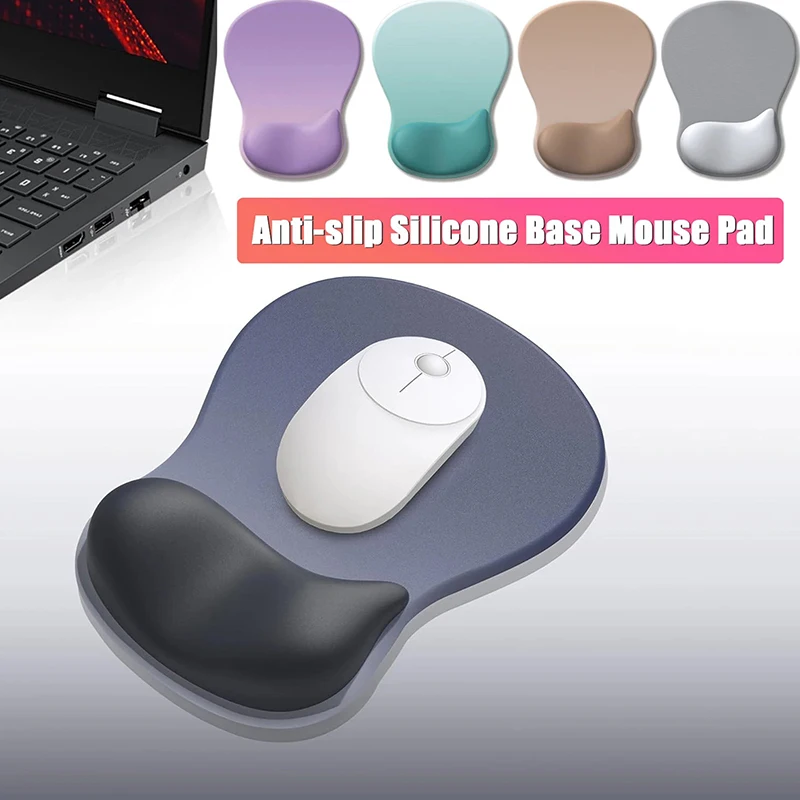 

Эргономичный коврик для мыши с градиентной поддержкой запястья — нескользящая силиконовая основа и мягкая поверхность для комфорта на весь день, офисный/домашний компьютерный коврик