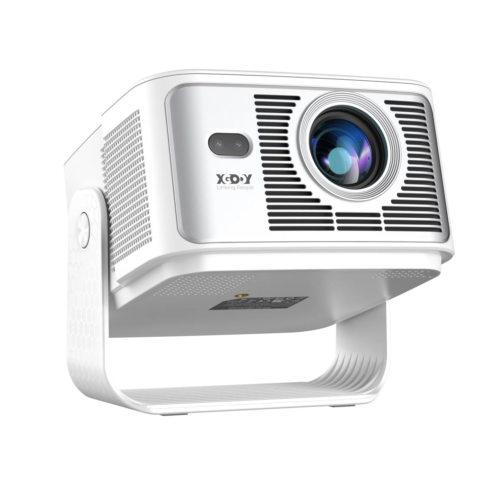 XGODY Gimbal 7 900ANSI 8K Projektor 2GB+16GB Android 14.0 Autofokus Keystone-Korrektur Beamer Wifi6 BT5.4 Heimkino Outdoor