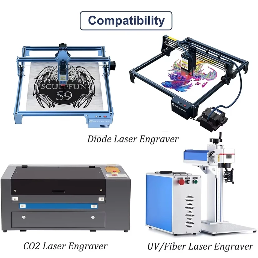 DAJA 5PC/12PC Engraving Marking Paper for Laser Engraver Cutting Machine for Glass Ceramics Ceramic Tiles LOGO Marking Paper