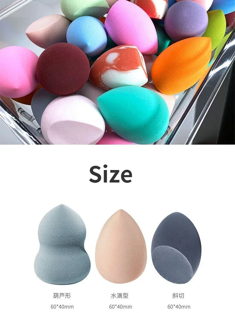 30PCS beauty sponge Cosmetic Puff Makeup Sponge Cushion Foundation Powder Sponge Beauty Tool accessori per il trucco delle donne