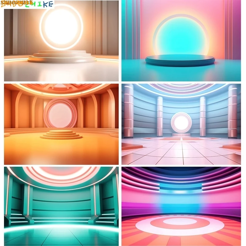 

Wedding Stage Anniversary Ceremony Red Light Photography Backdrops Props Middle-Age Palace Indoor Studio Background SWT-01