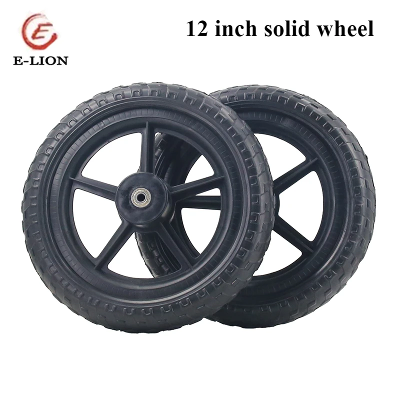 High quality 12 inch solid wheel balancing car sliding non inflatable front rear plastic