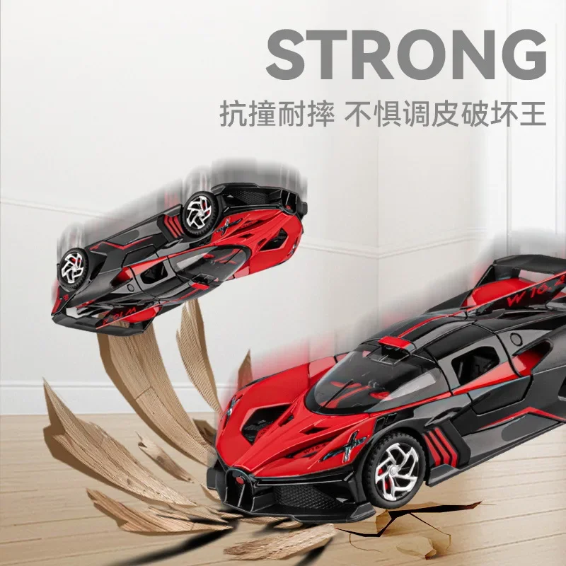 1:32 Bolide Sports Car Model Toy Metal Die-cast Music Light Pull Back Doors Opened Vehicle Models Boys Birthday Gifts