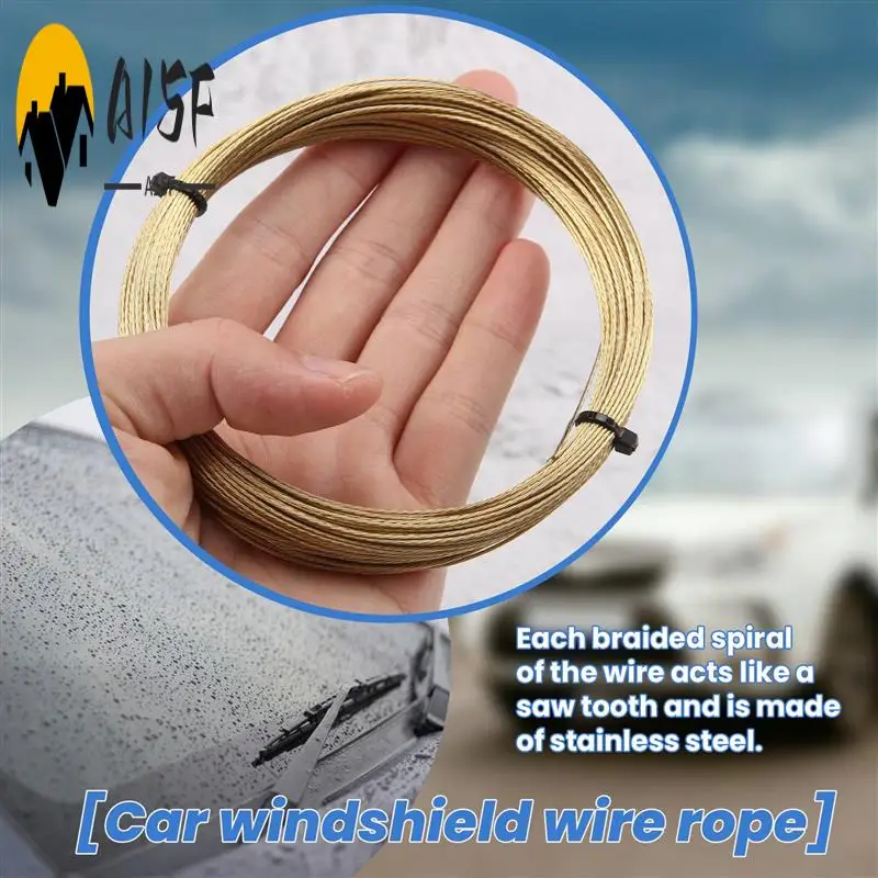 

A15F-20M Car Windshield Window Removal Install Steel Wire Rope Glass Remover Tool