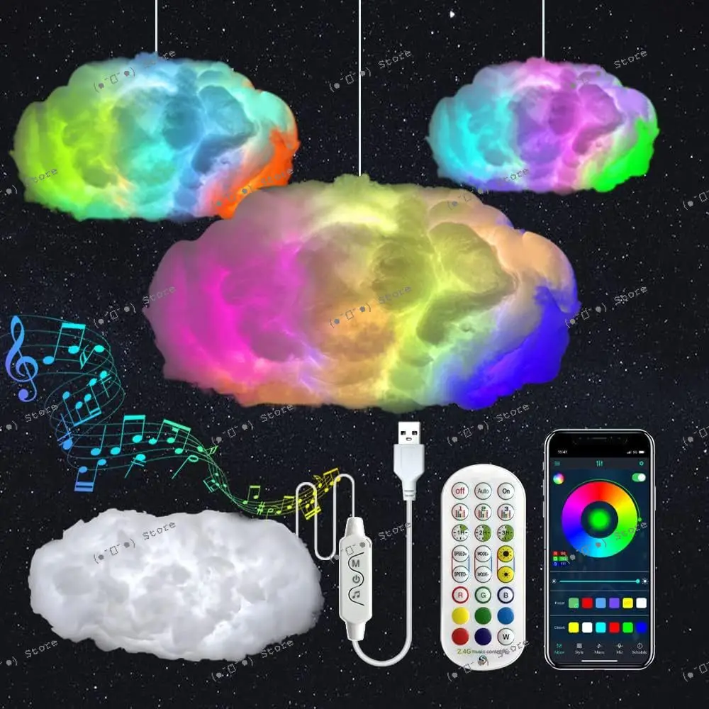 

Hot-selling Symphony Thunder Cloud Lantern, Cloud Lighting DIY Smart APP Splicing Kit, Horse Racing Pickup