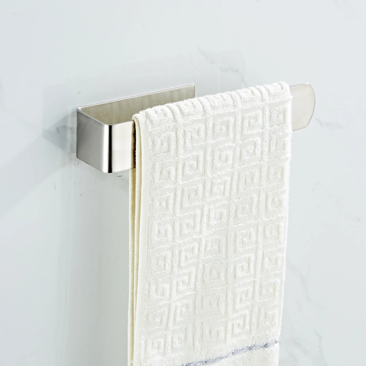 

304 Stainless Steel Towel Rack, No-Drill Bathroom Paper Towel or Towel or Plastic Wrap Storage Rack, Bathroom Accessory, Towel Bar, Self-Adhesive Brushed Surface Finish