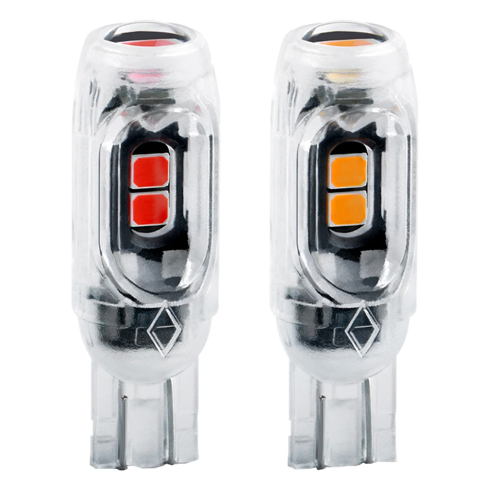 

2 шт. W5W T10 светодиодные лампы 2835 5SMD 12 В 6500 К Белый 194 168 Прозрачные декоративные фонари Интерьер автомобиля Карта Купол Парковочная автолампа