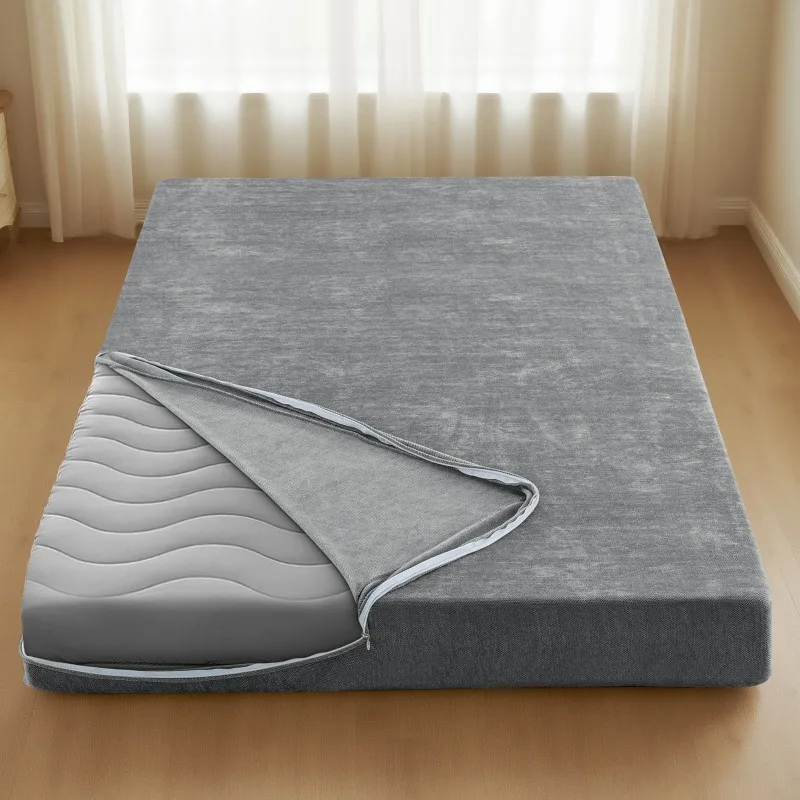 Twin/Full Traditional Japanese Mattress Cover Mattress Protector Zipper Style Breathable Comfortable Suitable For Hotel Bedroom