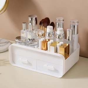 Domestic cosmetics storage box, table, dresser care products, lipstick, makeup brush, dustproof drawer for cleaning, white 12 MAIN SALES BOX BOX - №7