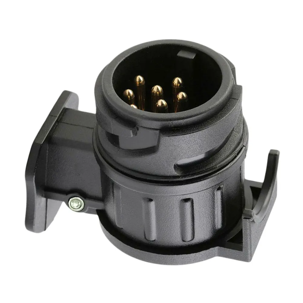 Adaptador de tomada de reboque de 13 a 7 pinos, mini conversor de caravana, 12v, mini adaptador de soquete para caminhão de reboque para trailer de carro de turismo
