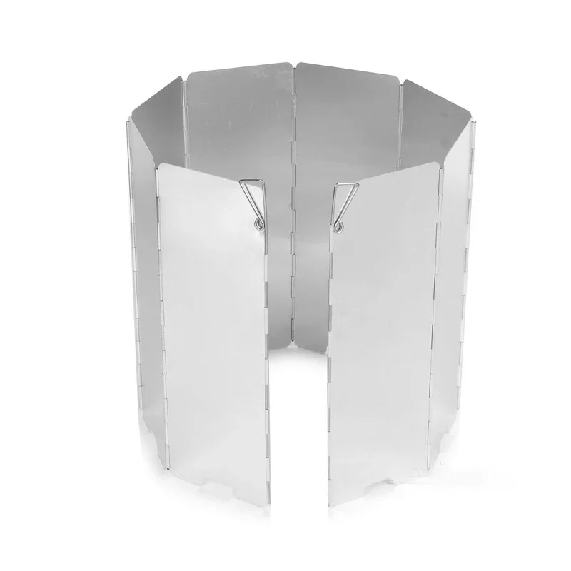 Pare-vent de camping pliable en alliage d'aluminium, four, réchaud extérieur, cuisson, écran coupe-vent, 8/9 plaques