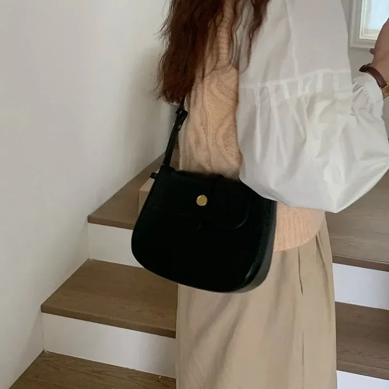 Korea Style Niche New Retro Women's Bag Elegant Luxury All-Match Small Handbags Trendy Shoulder Underarm Hobo Bags Designer Bags