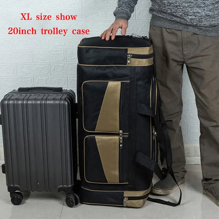 Große Gepäck-Reisetasche, Camping, Fitnessstudio, Fitness, Handtaschen für Damen und Herren, Outdoor-Sport, Schulteraufbewahrung, Reisetasche für große Entfernungen, 90 l – Detail 5