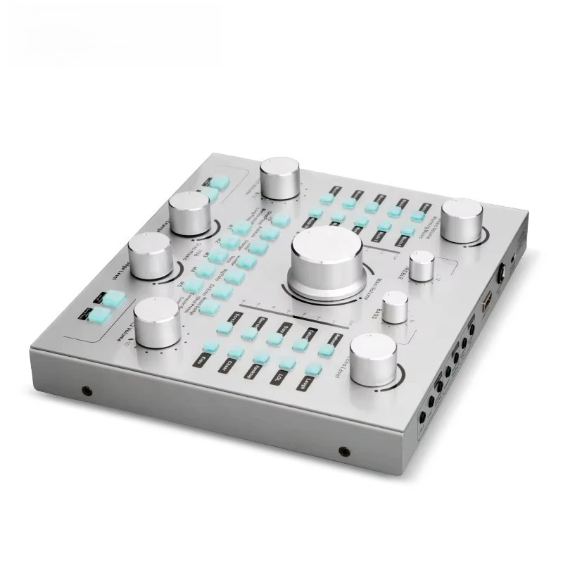 Professional Studio Audio Interface 24Bit 192kHz USB Recording Sound Card 48V Phantom Power