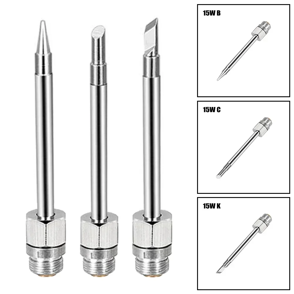 1pc 15W Soldering Iron Tip B/C/K 510 Interface Solder Welding Tips Copper 500° For Portable USB Welding Rework Tool Accessories