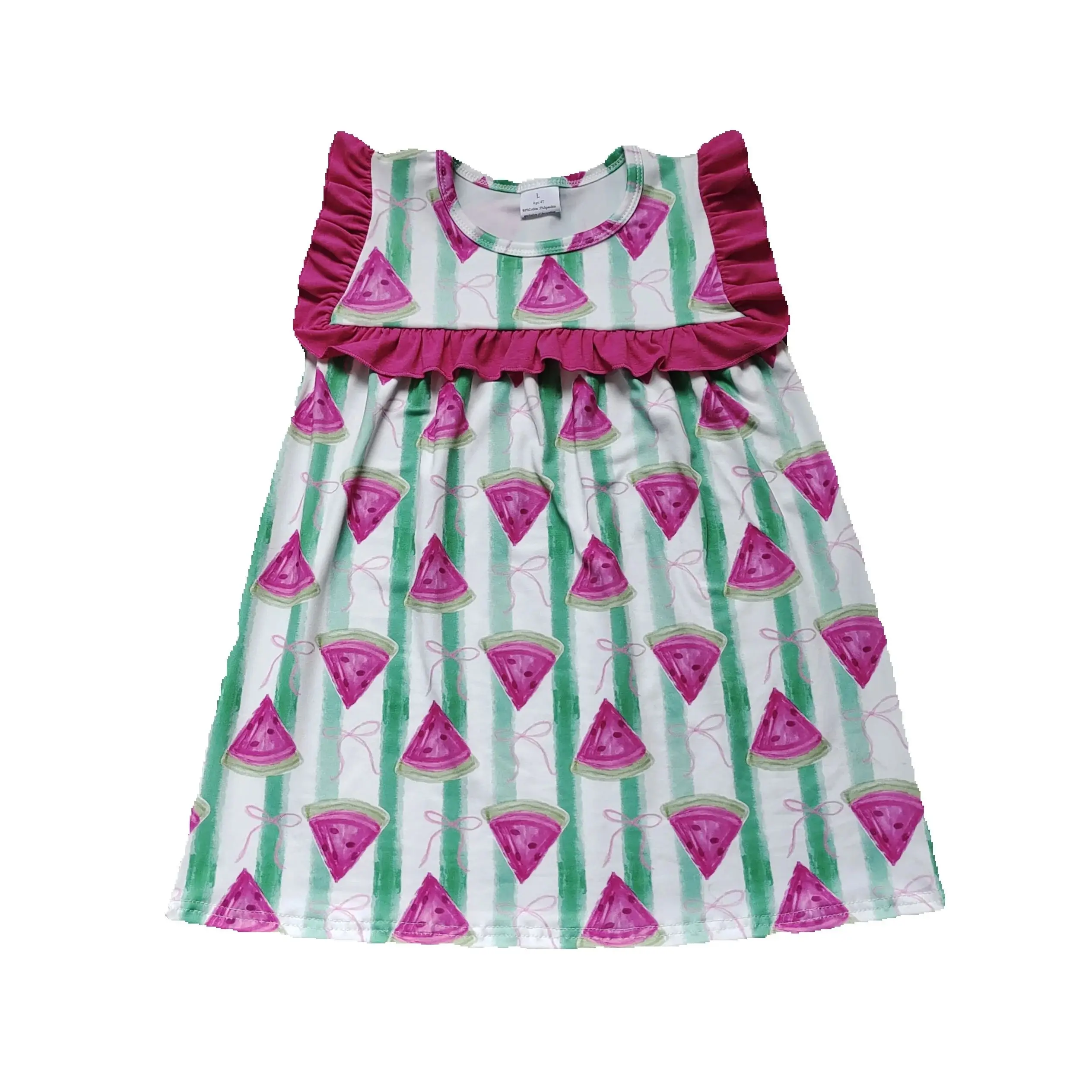 

GSD1911 pre-order toddler clothes watermelon girl summer dress-real pic