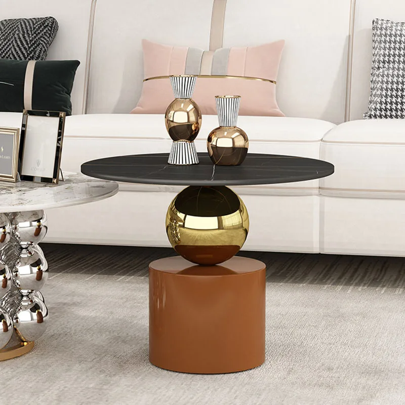 Corner Coffee Table Console Marble Salon Accent Minimalist Table Gold Desks Designer Tavolino Da Salotto Nordic Furniture