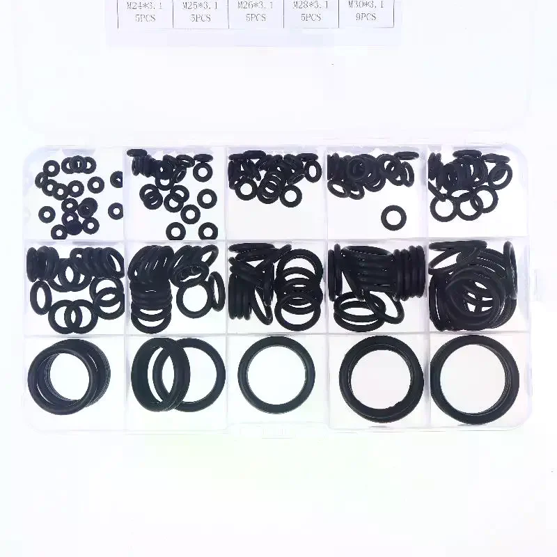 175/200Pcs Sealing Elastic Band Rubber O Ring Set Gaskets Seal Nitrile Rubber Bands High Pressure O-Rings Repair Kit