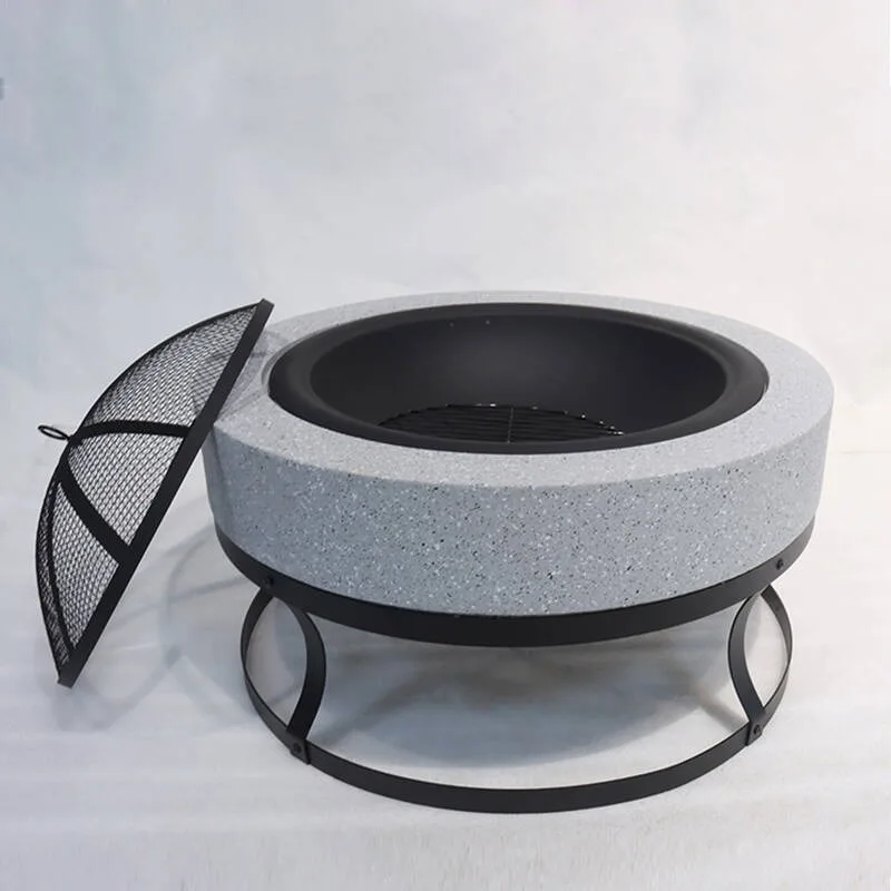 Outdoor Garden Wood Burning BBQ Heating Furnace Home Garden Grill Surrounding Furnace