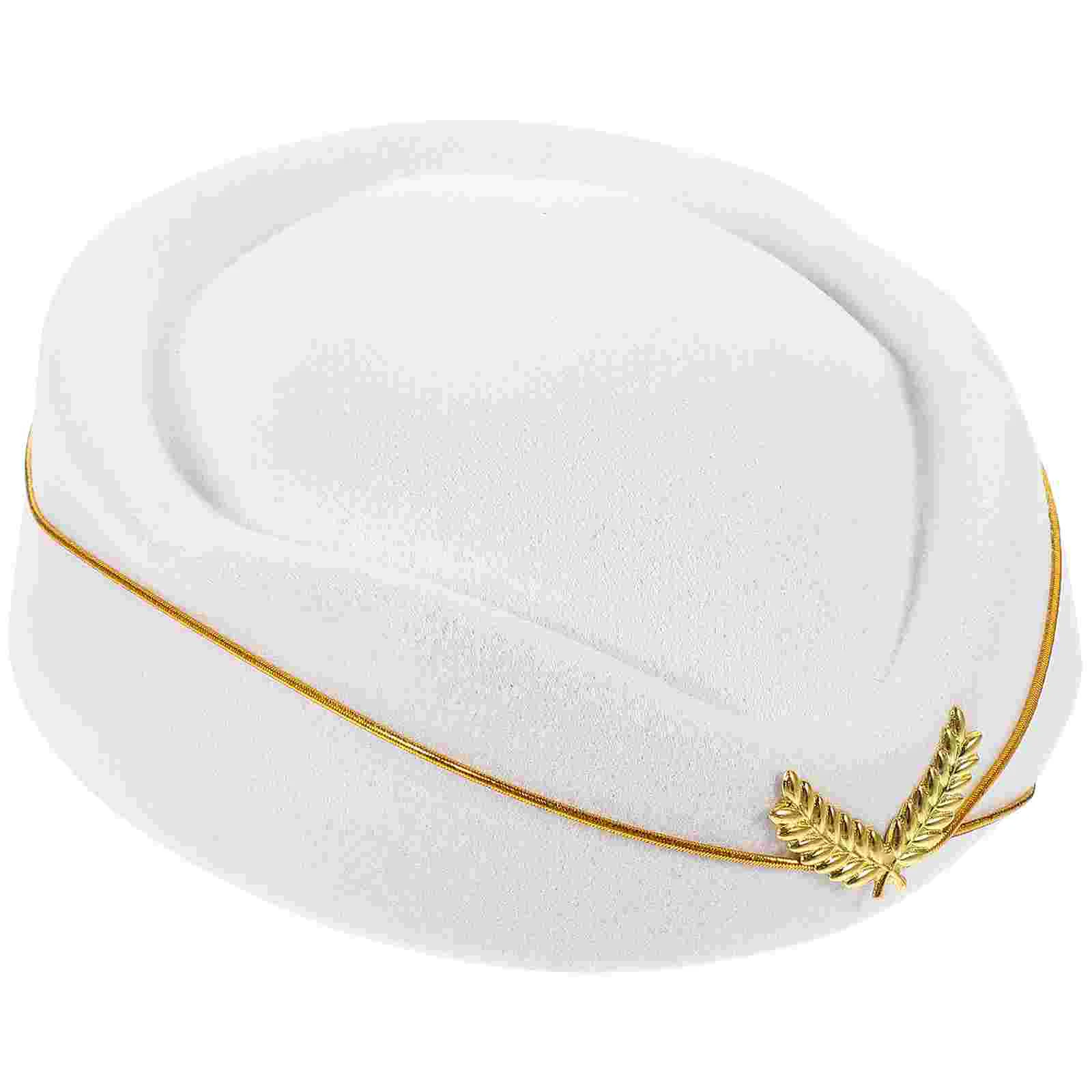 Stage Performance Hat Stewardess Cosplay Accessories Decorative Airline Flight Attendant Cap