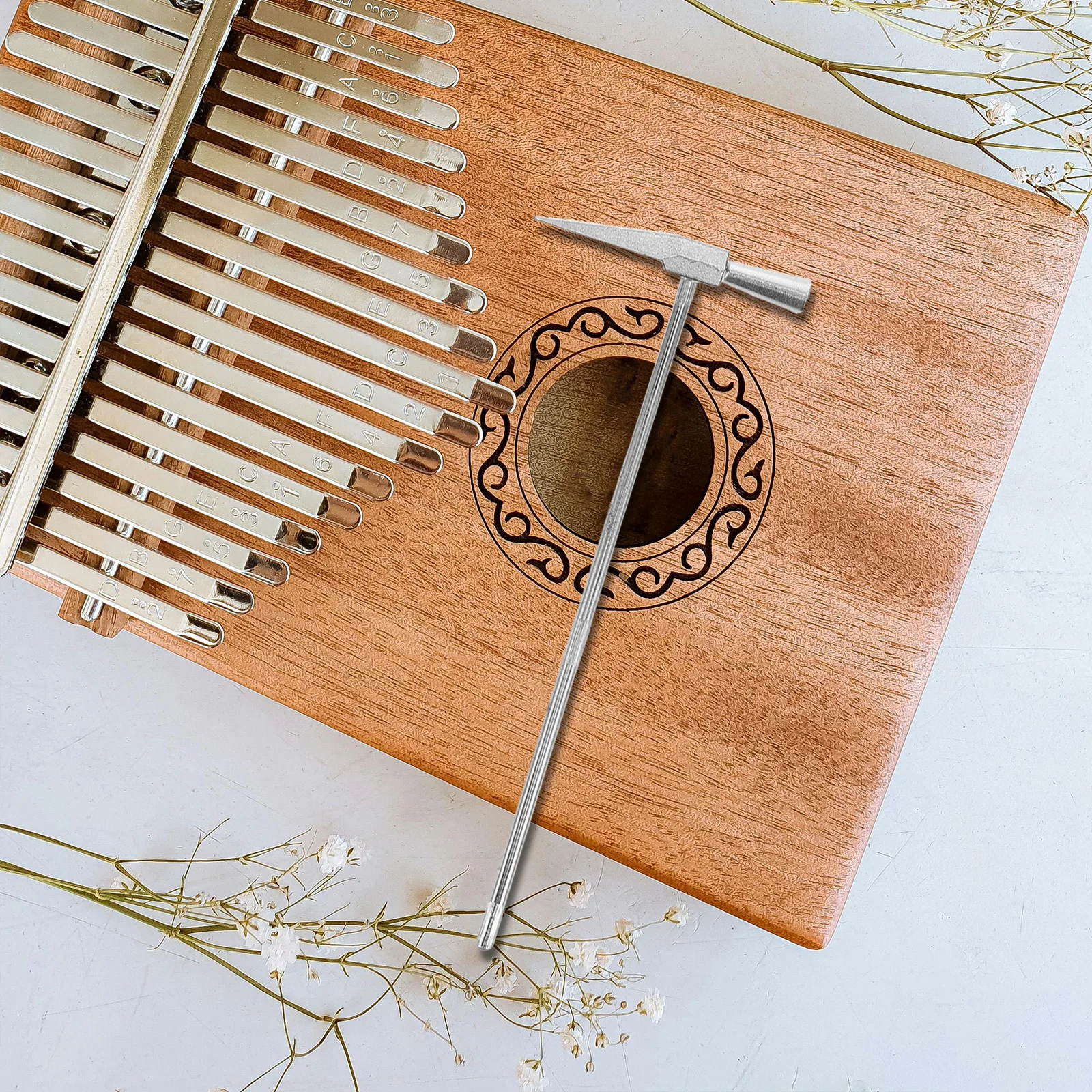 Metal Thumb Piano Tuning Hammer for 15-Key 17-Key Kalimba Accurate Sound Maintenance Finger Piano Instrument Supplies