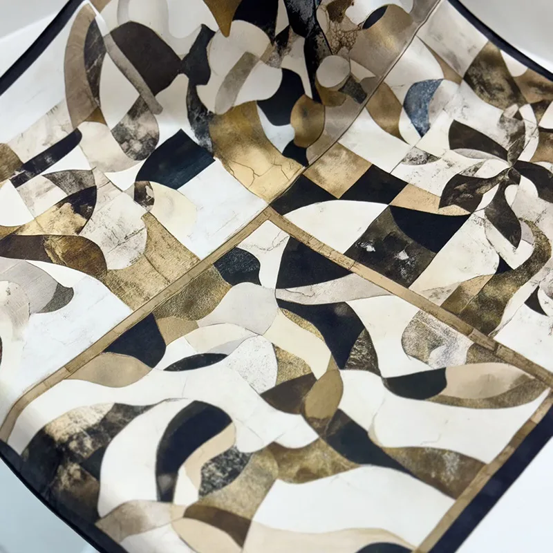 Gorgeous Herringbone Floral Printed Scarf Women's 100% Versatile Square