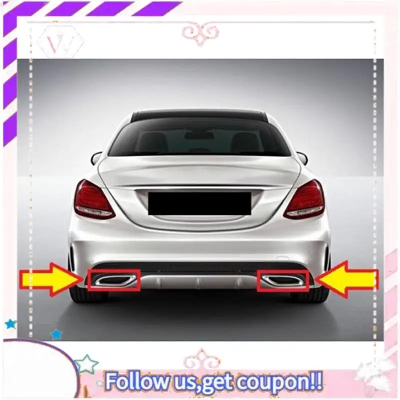 

Easy To Use Left&Right Rear Exhaust Pipe Trim Bezel Tailpipe Cover Trim For Mercedes Benz W177 W238 E W205 A2058852221 A20588523