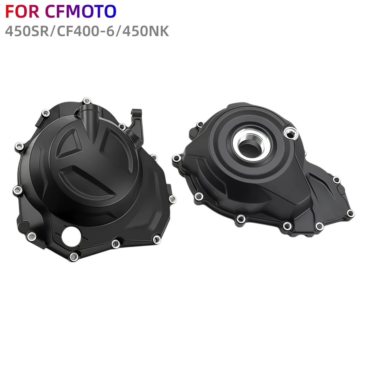 For CFMOTO 450SR Engine Left and Right Side Covers CF400-6 Magnetic Motor Side Cover Clutch Side Cover 450NK