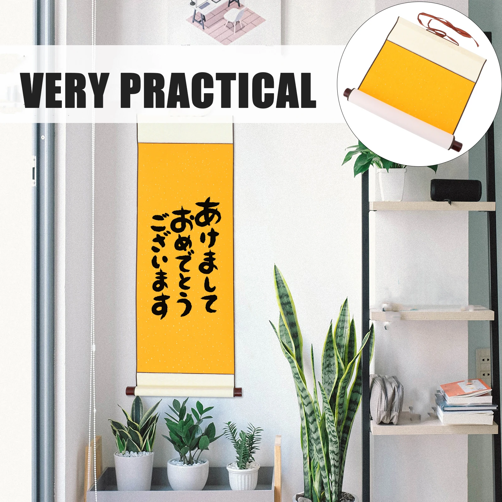 

1Pcs Premium Chinese Calligraphy Paper Scroll Thickened Blank Hanging Art Wall Decor for Ink Brush Writing Painting DIY Craft
