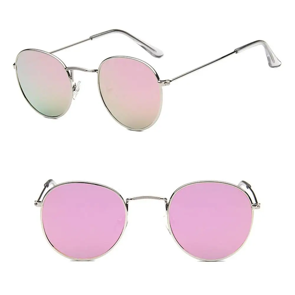 Women Men Metal Frame UV Protection Eyewear Retro Shades Sun Glasses Round Sunglasses