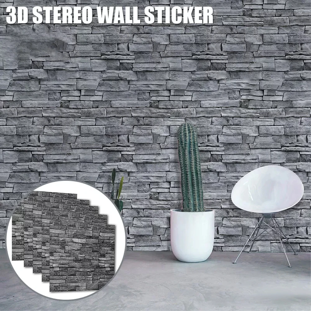 Panel de Espuma Adhesivo para Pared con Efecto Ladrillo, Panel de Espuma Suave para Decoración de Paredes en Varias Habitaciones