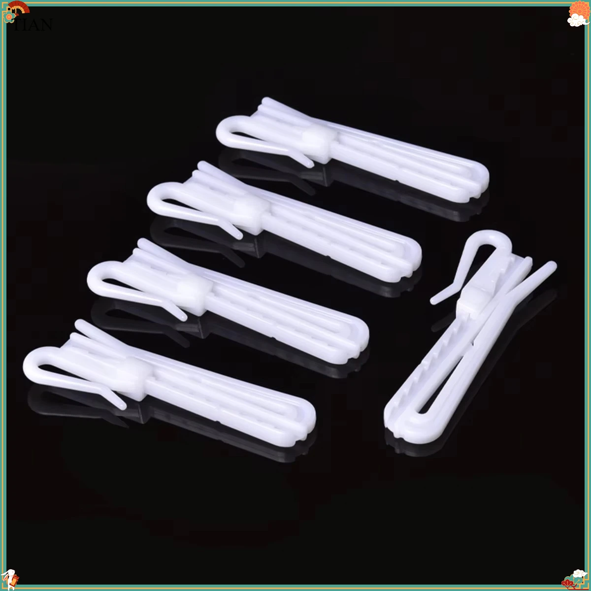 Adjustable Plastic Curtain Hooks, Pleat Hooks for Curtain Tape, Heavy Duty S-Hook Accessories    TIAN