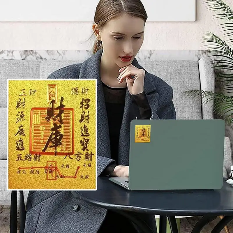 ملصقات الهاتف ملصقات التشجيع بطاقة الكنز الذهبية تحفيزية ثروة احباط الشارات مقاوم للماء للأصدقاء البالغين المنزل