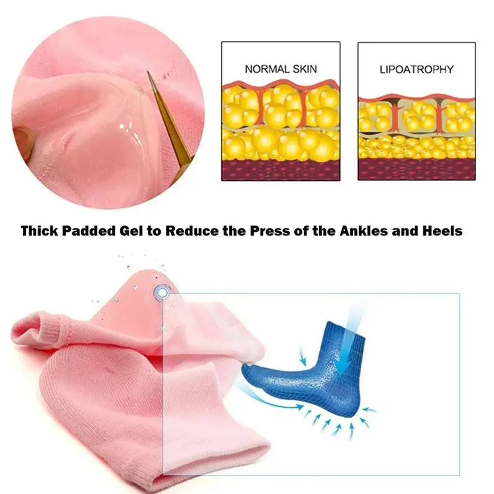 Mesh Gel Heel Protector Sleeve Silicone Feet Pads For Heel Socks Plantar Fasciitis Support Feet Care Skin Repair Cushion 1 Pair