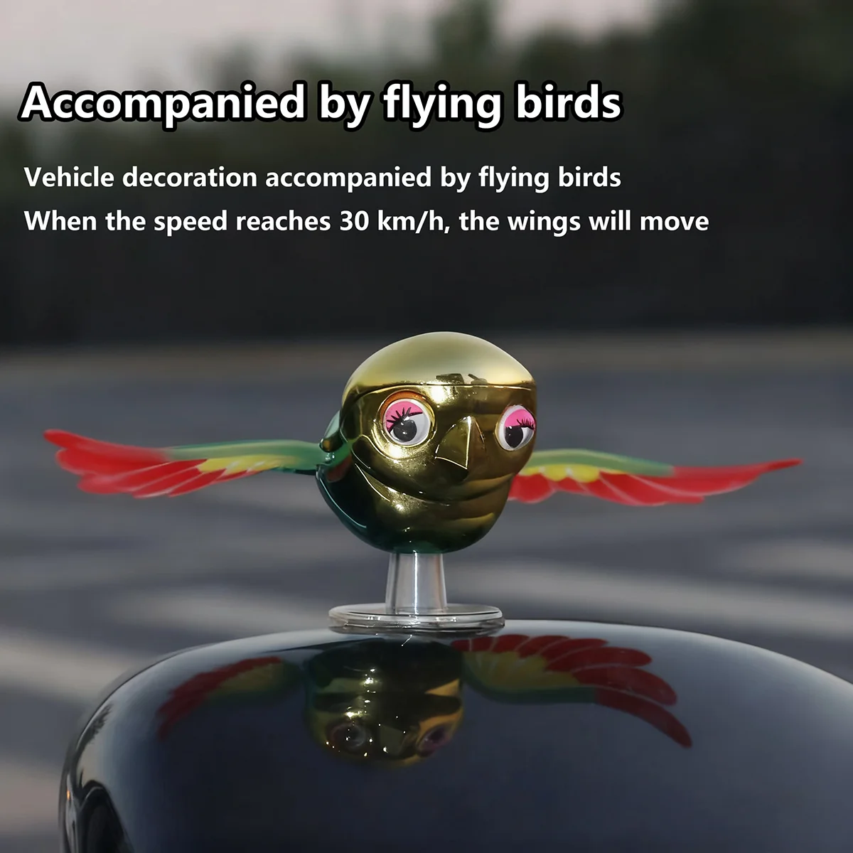 Companion Flying Bird Creative Car Rearview Mirror Ornament Car Motorcycle Bird Decoration Car Accessories Simulation Bird Ornam