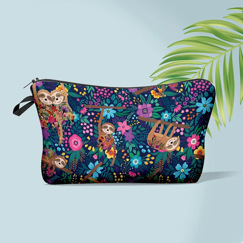 Multifunctional Trendy Toiletry Wash Makeup Bag Mushroom Pattern Cosmetic Bag Portable Zipper Storage Pouch